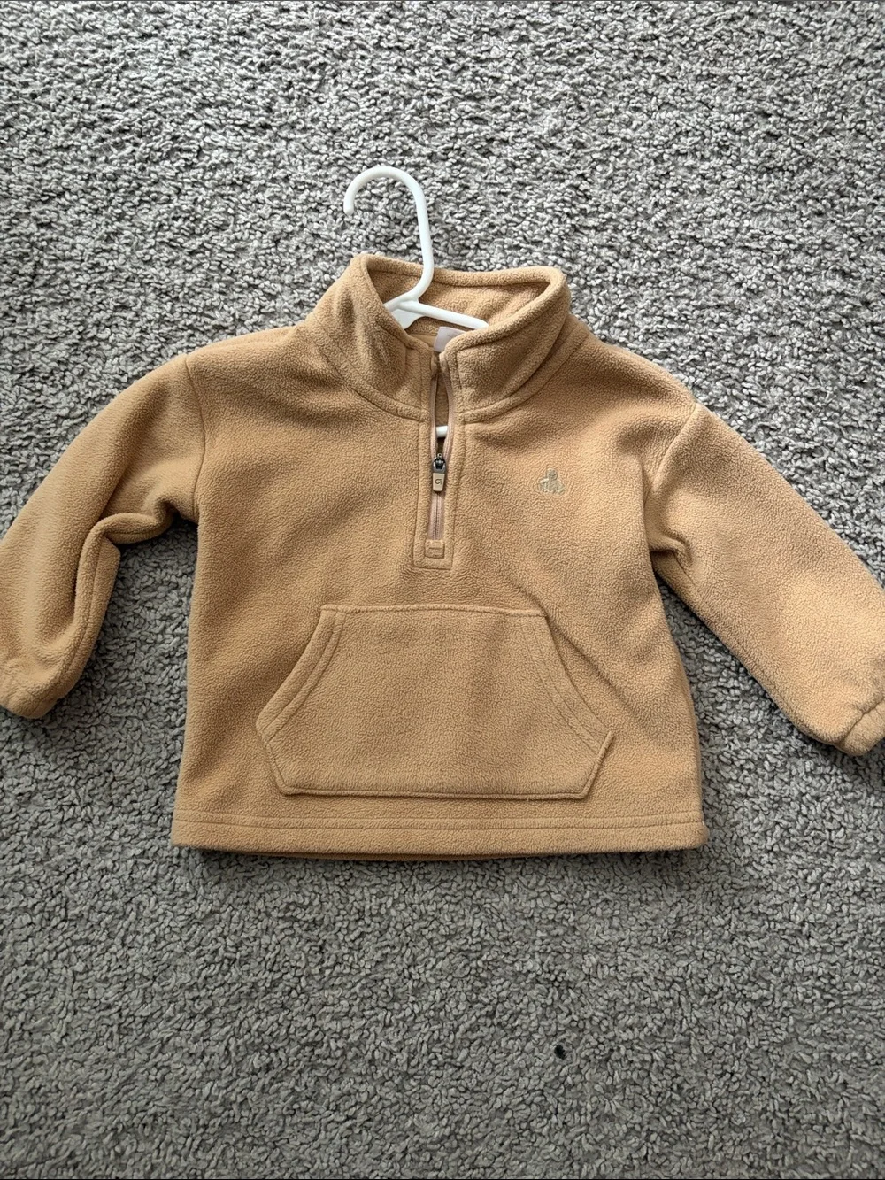 GAP Kids Tan Half-Zip Fleece Pullover